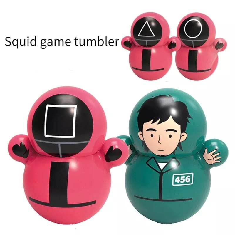 Squid game tumbler stress relief toy /Mainan Bayi Kartun Tumbler Hewan / Mainan Anak Lucu