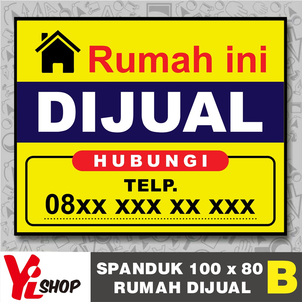 Desain Spanduk Rumah Dijual - Homecare24