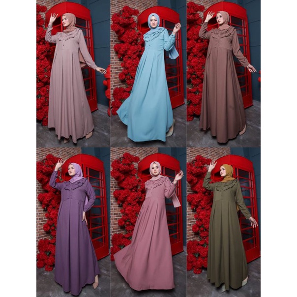 Gamis syari Naomi dress ORI Syafeera