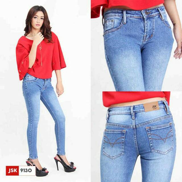 Celana Levis Wanita Skinny Jeans / Celana Panjang Cewek Stretch Big Size 28-34