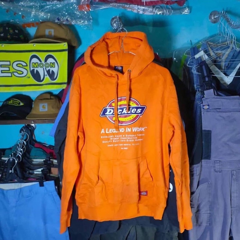 dickies logo hoodie orange