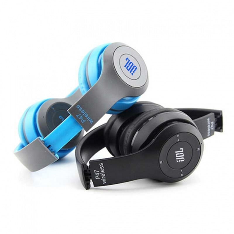 HEADPHONE BLUETOOTH OEM SUPER BASS HEADSET P47 HANDSFREE EARPHONE WIRELESS GROSIR