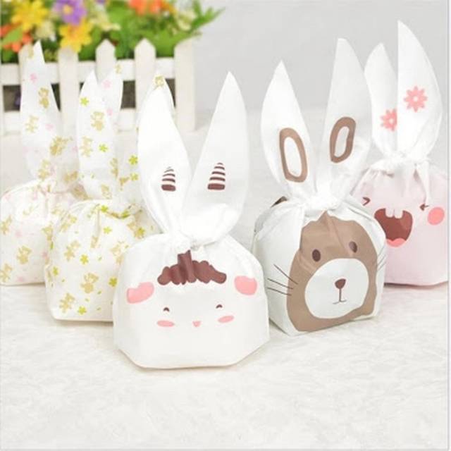 Plastik souvernir ulang tahun rabbit XL / packing rabbit ( 5 pcs)