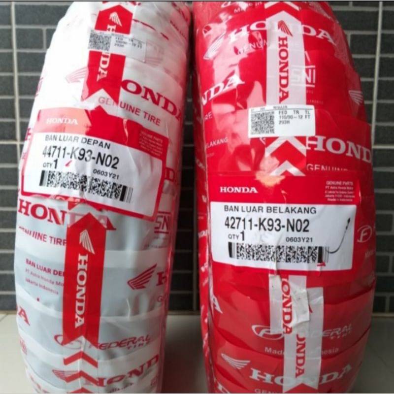 42711/44711 k93 n02 Ban luar depan dan belakang scoopy new esp K93 merk federal ahm