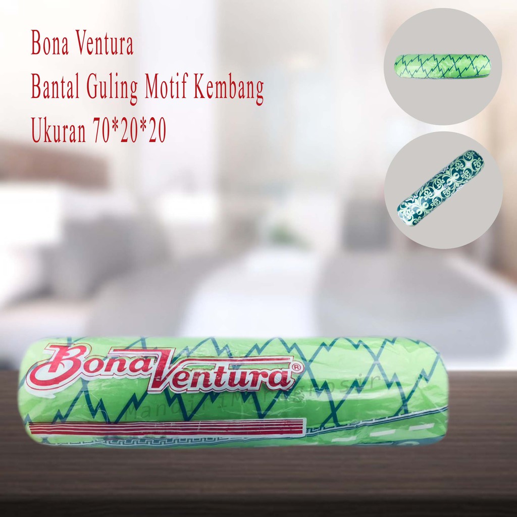 Bantal guling *Bona Ventura * motif kembang * 78*20*20cm*