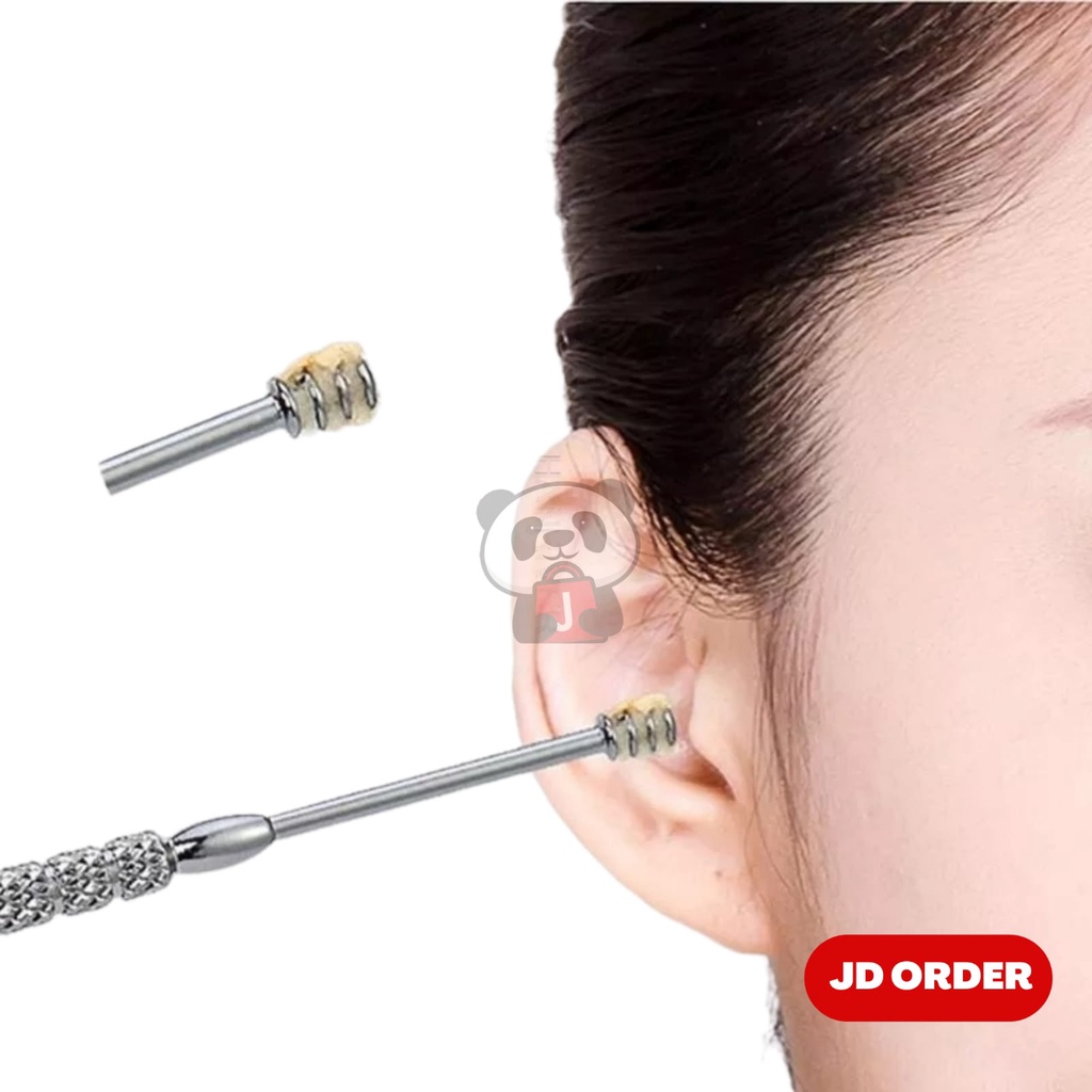 Clean Small Earwax Pembersih Telinga Stainless Korek Kuping Stainless Steel