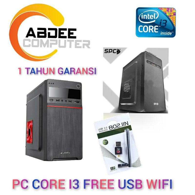 Cpu pc core i3 for office bonus usb wifi