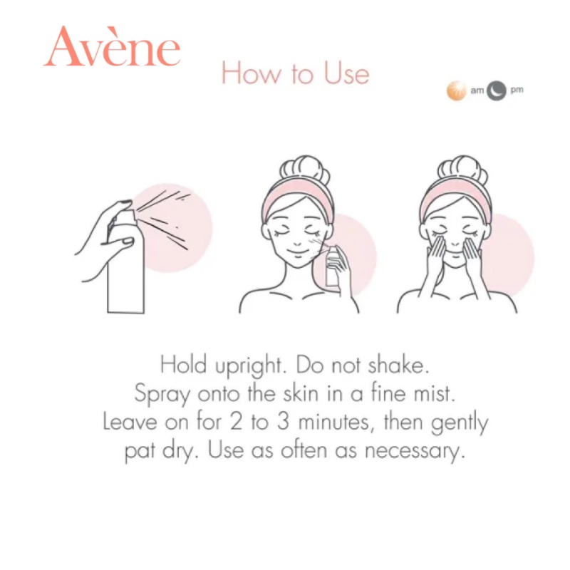 AVENE Thermal Spring Water Eau Thermale 300ml Face Mist Pelembab Penyegar Kulit Sensitif spray【100% ori】