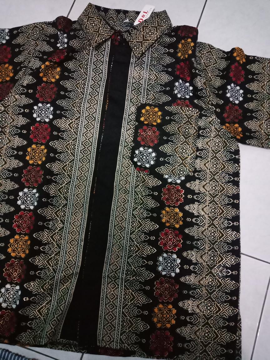 Kemeja Batik Modern New Toraja Prada Foil Premium Model Klep Intip Tgn Pdk(real Pict)