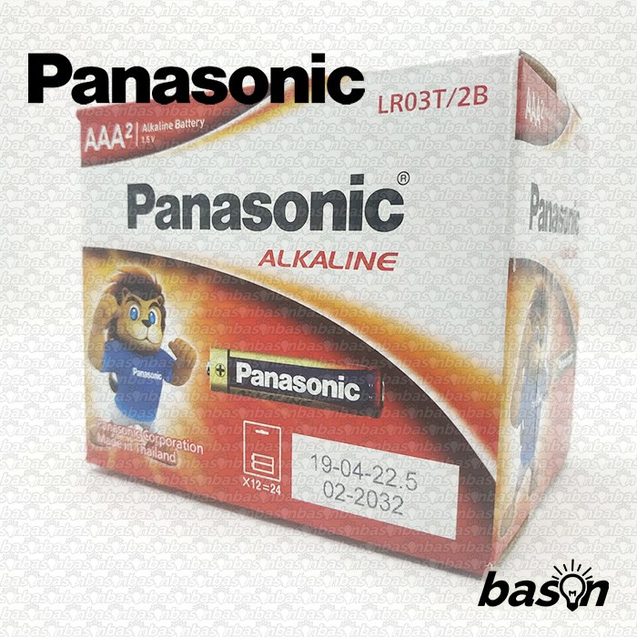 PANASONIC Alkaline LR03T / 2B - Baterai Kecil AAA 1.5V - isi A3 2 pcs