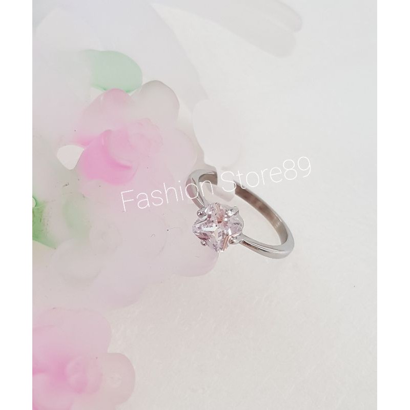 Cincin nikah couple titanium silver kualitas terbaik antikarat selamanya Cincin Titanium White