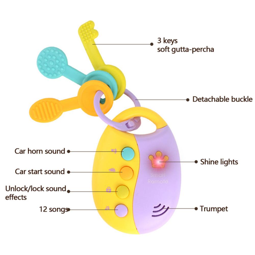 Timekey Mainan Kunci Mobil Remote Control Dengan Suara Musik Untuk Edukasi Bayianak Bermain Peran K4P4