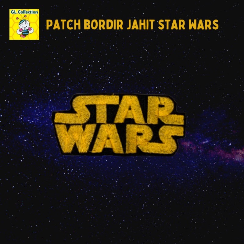 Patch Bordir Jahit Space Bintang / Astronot / Bumi / Matahari / Planet / Roket / UFO / Star Wars