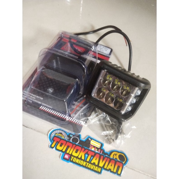 Lampu Tembak 6 mata+ Strobo Kiri kanan lampu tembak sorot Led 6mata lampu tembak 3 mode