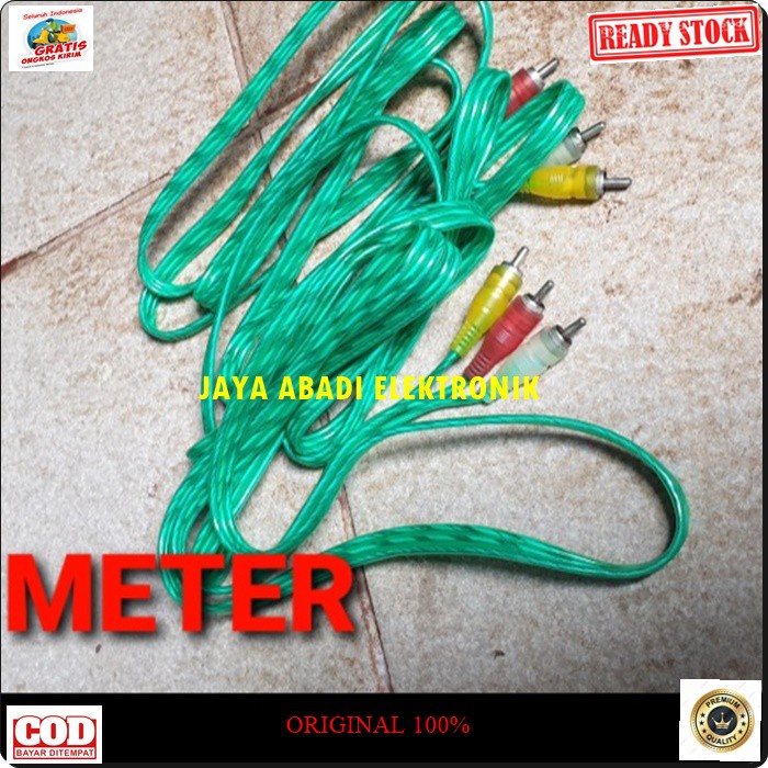 G487 ORIGINAL KABEL RCA 5 METER ORI AUDIO VIDEO RCA 5 METER sound suara tv dvd stereo jek jack sambungan elektronik elektrik monitor speaker spk musik DLL multi fungsi universal G487  Panjang kurang lebih 4.5 METER KABEL RCA AUDIO VIDEO 3 - 3 kuning merah