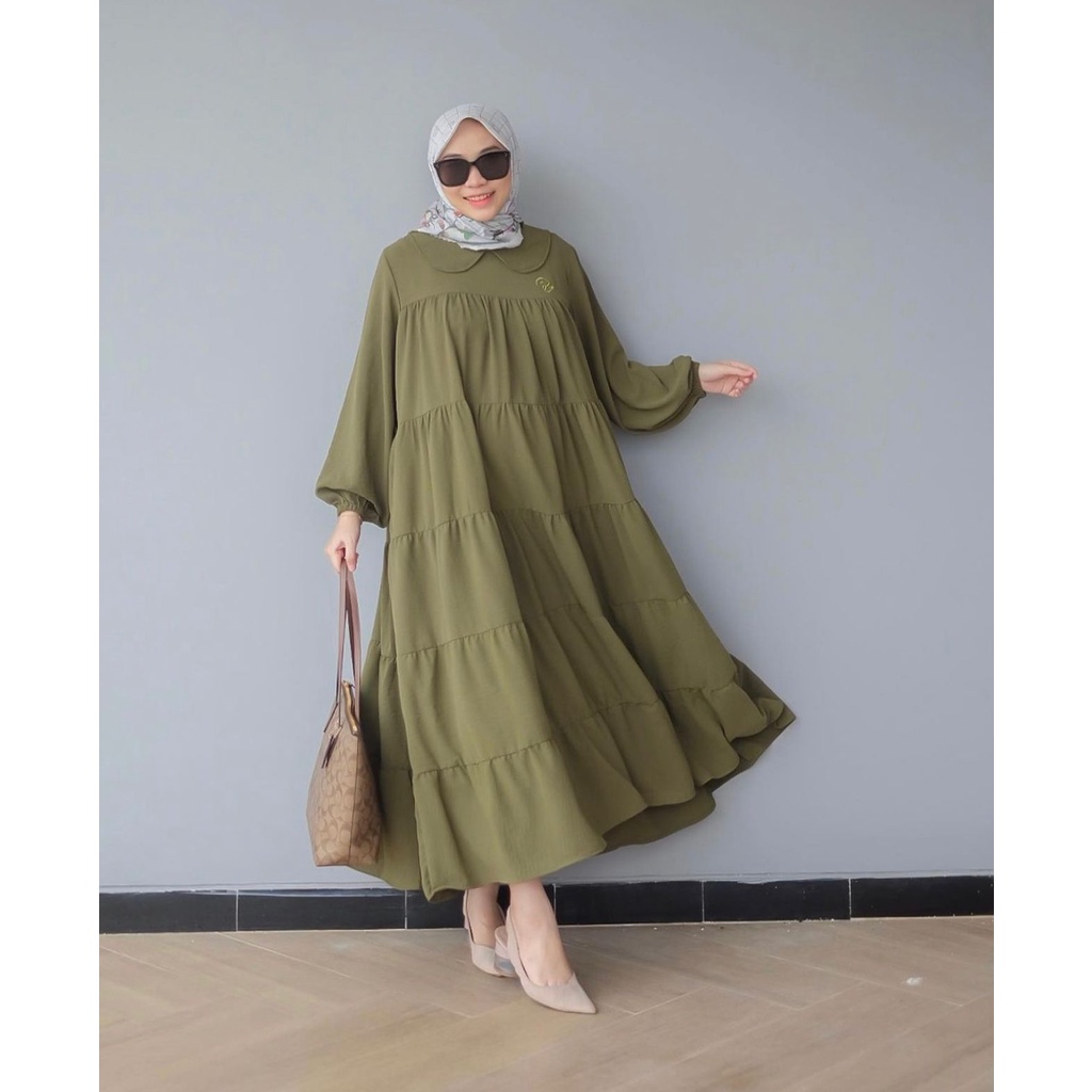 LINTANG MIDI DRESS GAMIS PREMIUM RAYON ORIGINAL100% CEMPAKA