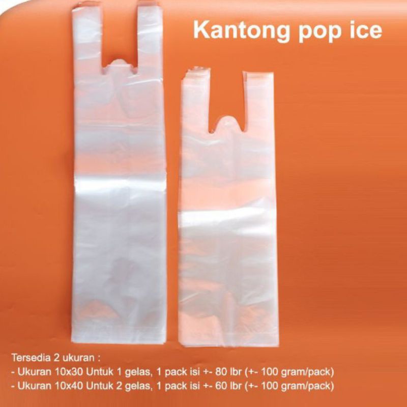 PLASTIK KRESEK HD 1&amp;2 GELAS POP ICE / KANTONG PLASTIK TEMPAT GELAS OZ UK 1&amp;2 GELAS