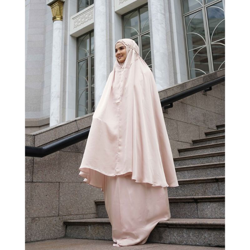 prayer set mukena deenay kala dusty pink new ori