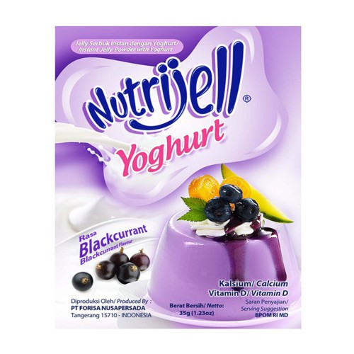 

Nutrijell Yoghurt Blackcurrant dan Strawberry 35 gram (Forisa)