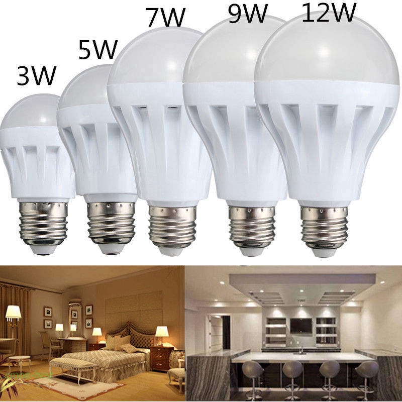 Lampu Bohlam LED E27 3W 5W 7W 9W 12W 15W / 15W Hemat Energi Warna Warm / Cool White