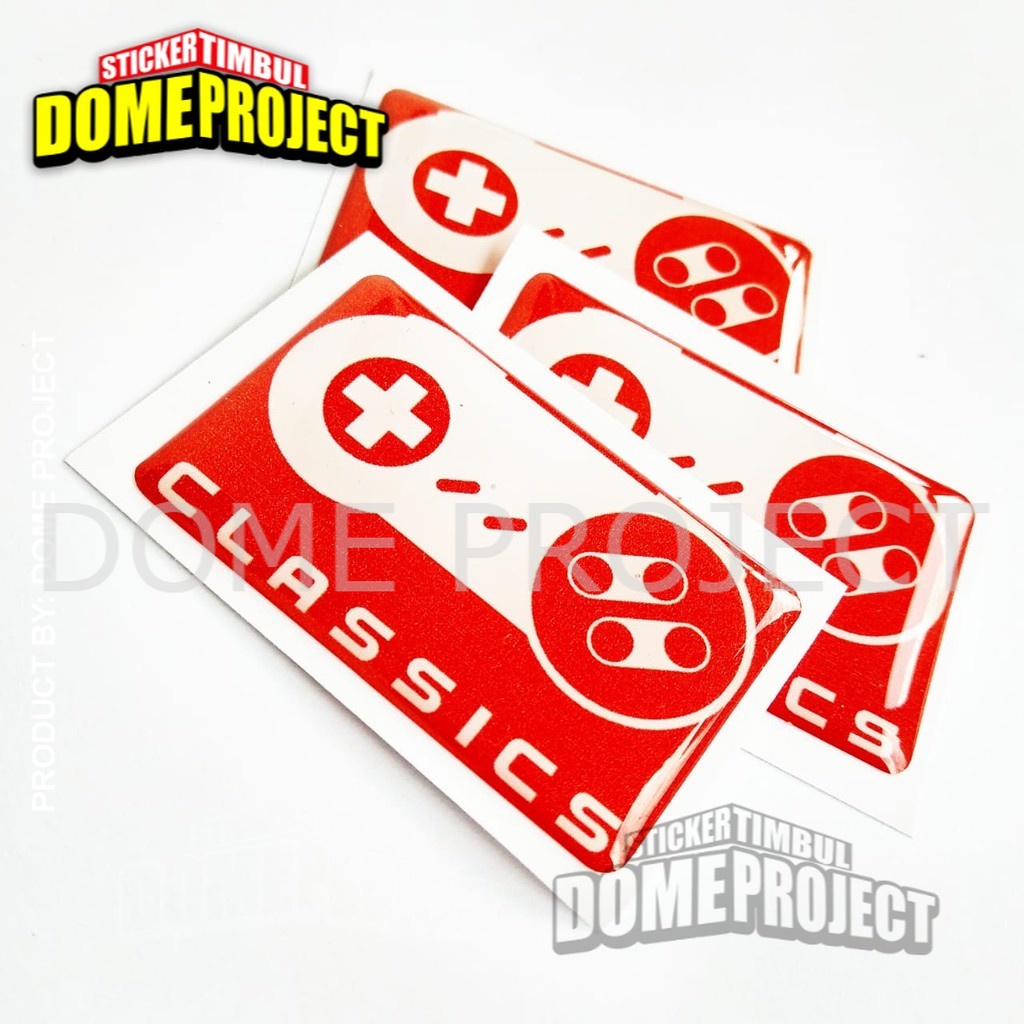 STIKER MOTOR TIMBUL LOGO NINTENDO CLASSIC STIKER EMBLEM LENTUR AKSESORIS AESTHETIC KEREN