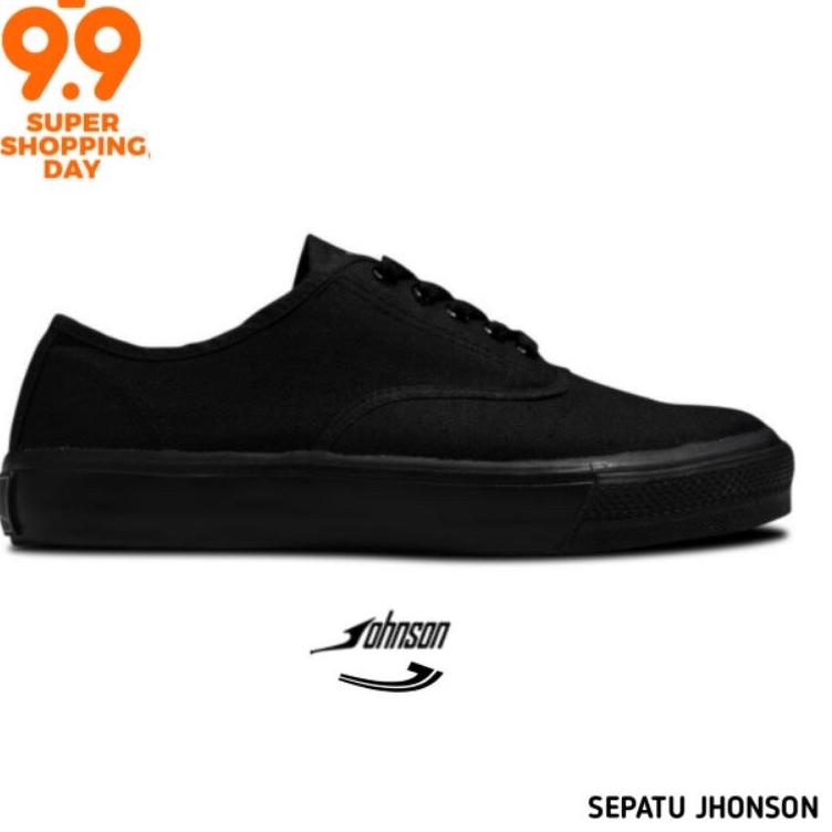 JOHNSON ASTRO LOW CUT FULL BLACK ORIGINAL100% - Jhonson - jonson / Sepatu Sekolah [Knr31au22ᵛ]
