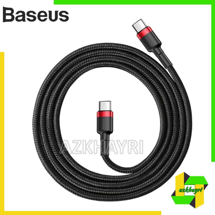 Kabel Data Baseus Cafule Type-C to USB C Cable Pd 2.0 60W Fast Charging 20V 3A