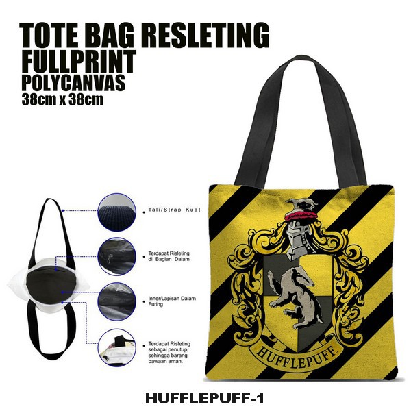 Tas / Tote Bag Polycanvas Full Print Resleting - Harry Potter Series.1