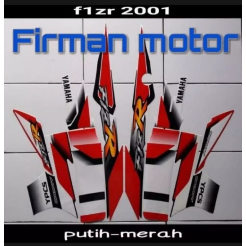 stiker striping lost body  fizr 2001 warna merah