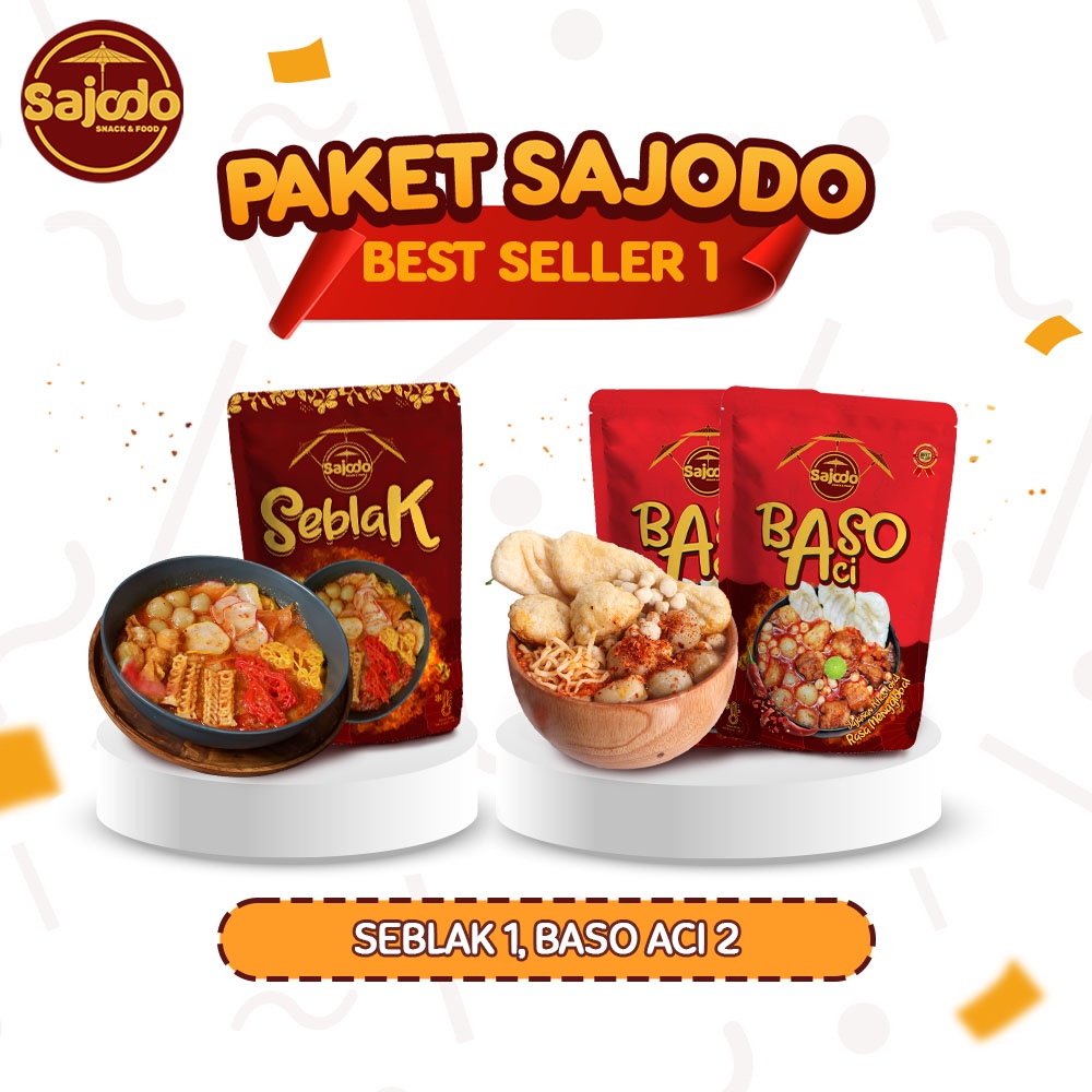 SAJODO - PAKET BUNDLING SAJODO BEST SELLER 1 - SEBLAK 1 (195 Gram) , BASO ACI 2 (195 Gram)