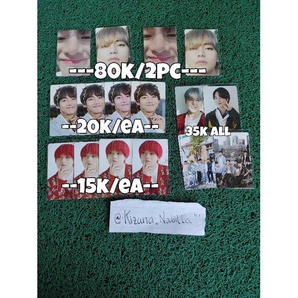 photocard bts official dicon 101 taezoom,tae daun,tae cherry,jimin,grub dicon 101 bts official pc