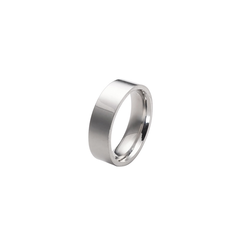 Titanium Steel Smooth Ring Accessories Simple Temperament Trendy Fashion