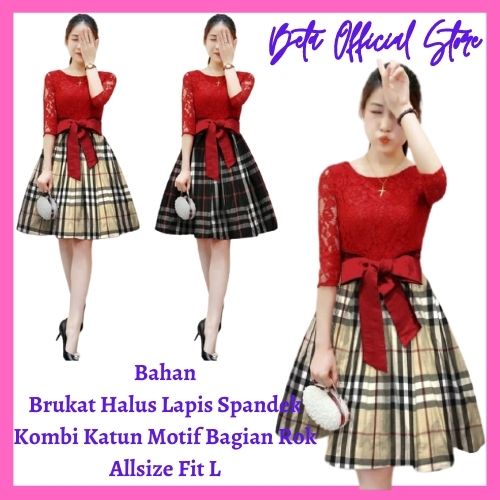 Baju Dress Bukat Pesta Natal Wanita Remaja Modern Trendy Trend Kekinian Murah Model Terbaru 2022 Gau