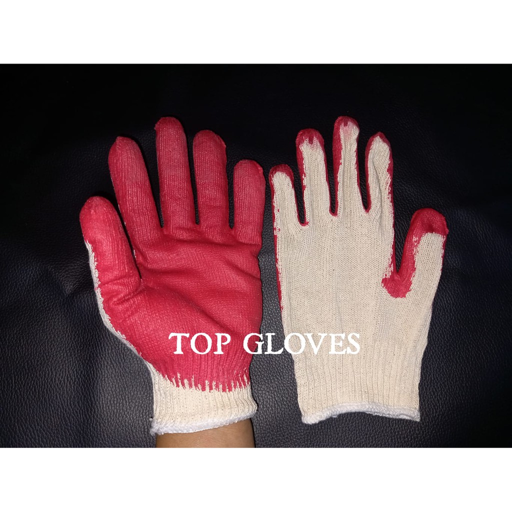 Sarung Tangan Dipping GUNTE - Sarung Tangan Rajut Benang 3 Lapis Latex - Working Gloves