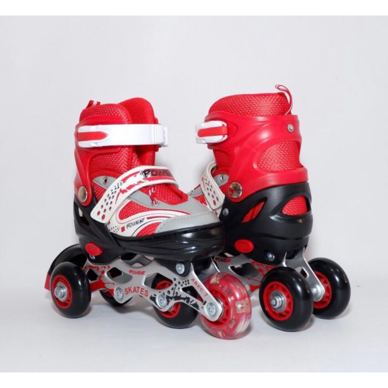 SEPATU RODA ANAK INLINE SKATE POWER / SEPATU RODA ANAK FULLSET HELM DAN DEKKER KEREN/SEPATU RODA MODEL BAJAJ STYLE TERHITS FREE BAUT DAN KUNCI L