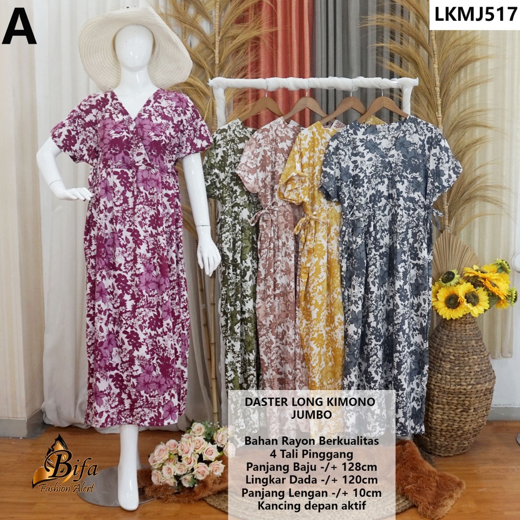 DASTER MURAH DASTER LONG KIMONO SIZE JUMBO LD -/+ 120CM LKMJ TERBARU