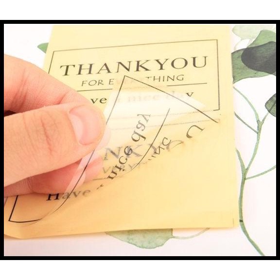 

Sticker Transparan Label Perekat Produk Ucapan Terima Kasih