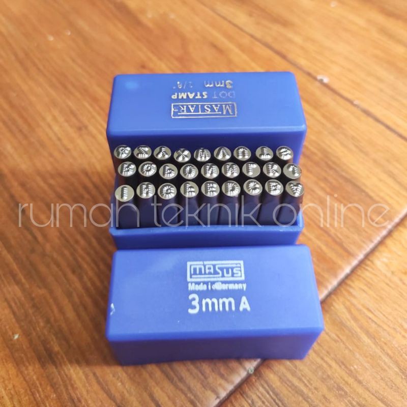 

Huruf Ketok dan Angka Ketok 3 mm Stamp Punch Letter A - Zand Figure 0 - 9 Set