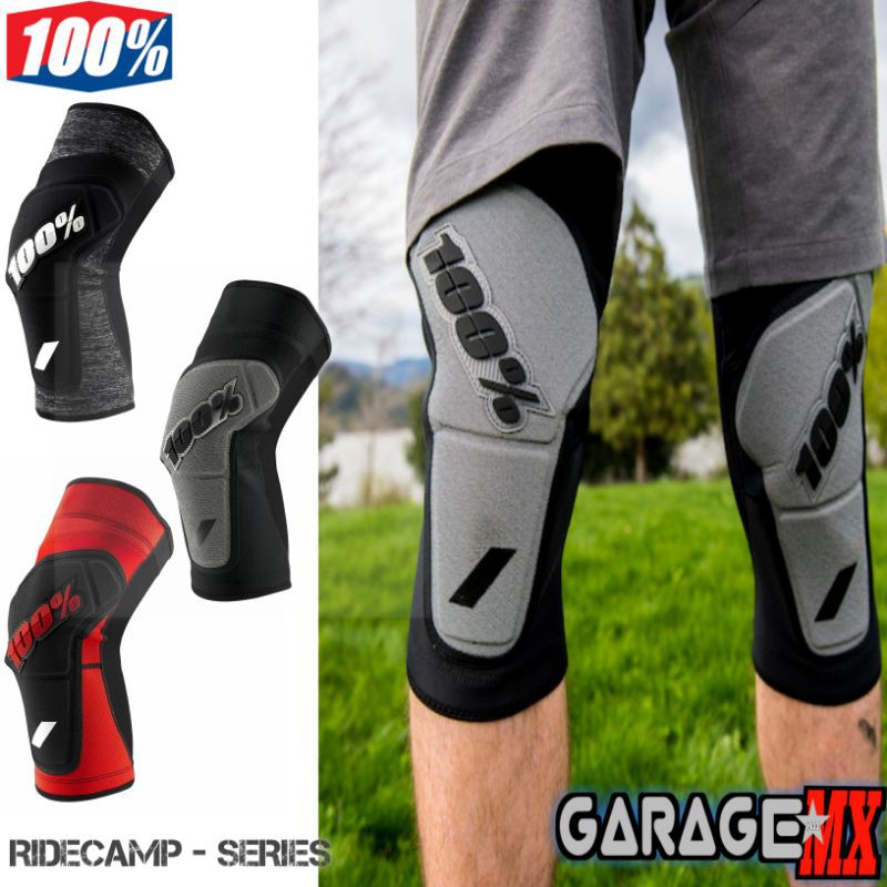 KNEE GUARD 100 PERCENT RIDECAMP.PELINDUNG LUTUT.DEKER.KNEE PROTECTOR.MTB.DOWNHILL.MOTOCROSS.TRAIL