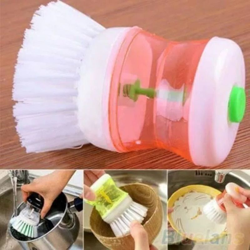 SIKAT KOTAK SABUN/DISPENSER SABUN KITCHEN CLEANING BRUSH SIKAT CIUCI PANCI SEKALI GUS DISPENSER SABUN CAIR OTOMATIS SIKAT PANCI INOVATIF SERBAGUNA