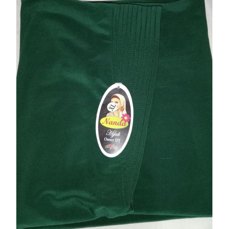 Hijab Jilbab Instan Bergo Syari Jersy Super Jersi korea Import Polos Hamidah-Ijo botol