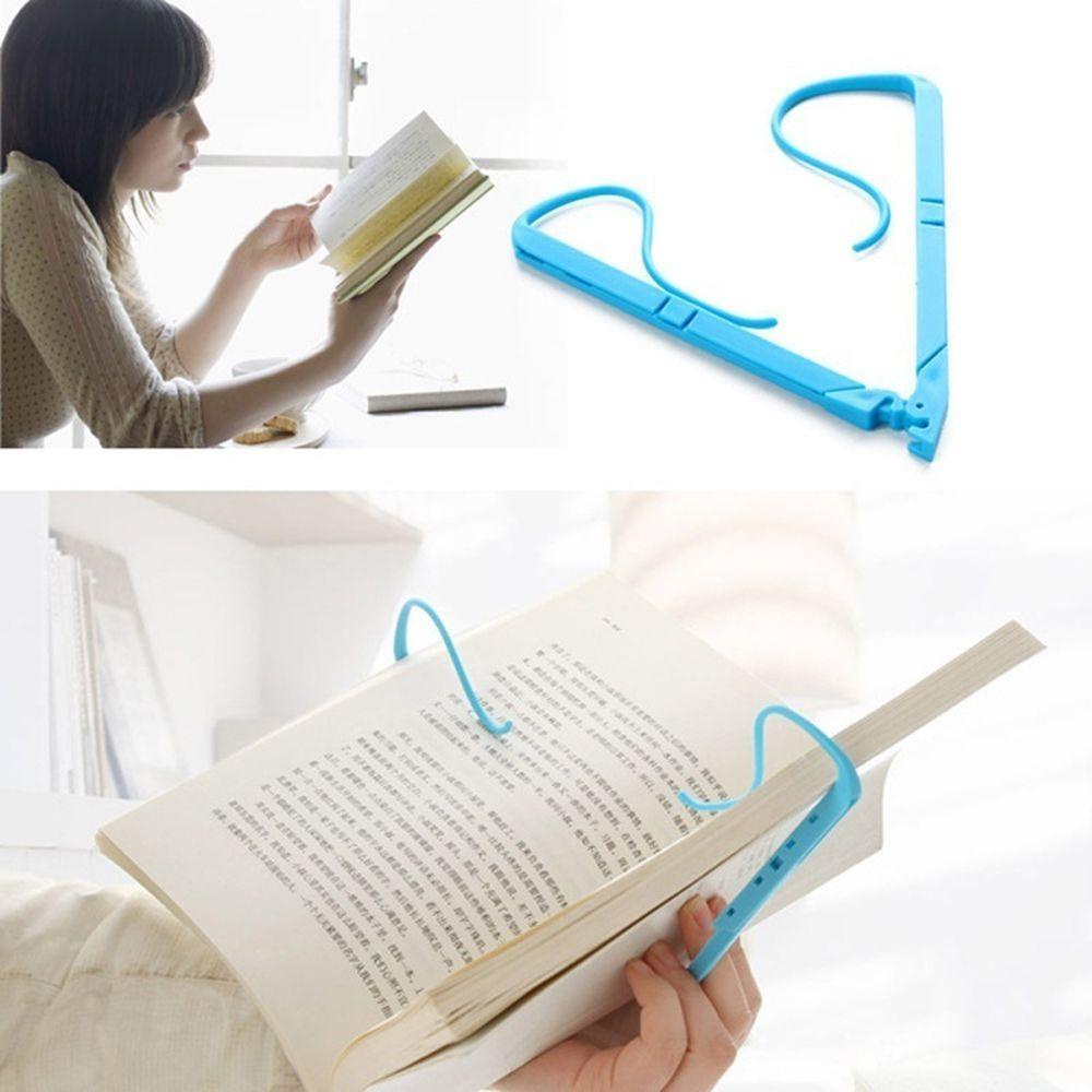 Mxbeauty Klip Penyangga Bacaan Buku 1pc Lipat Portable Reader Alat Halaman Organizer Open Clip Clamp Reading Bracket