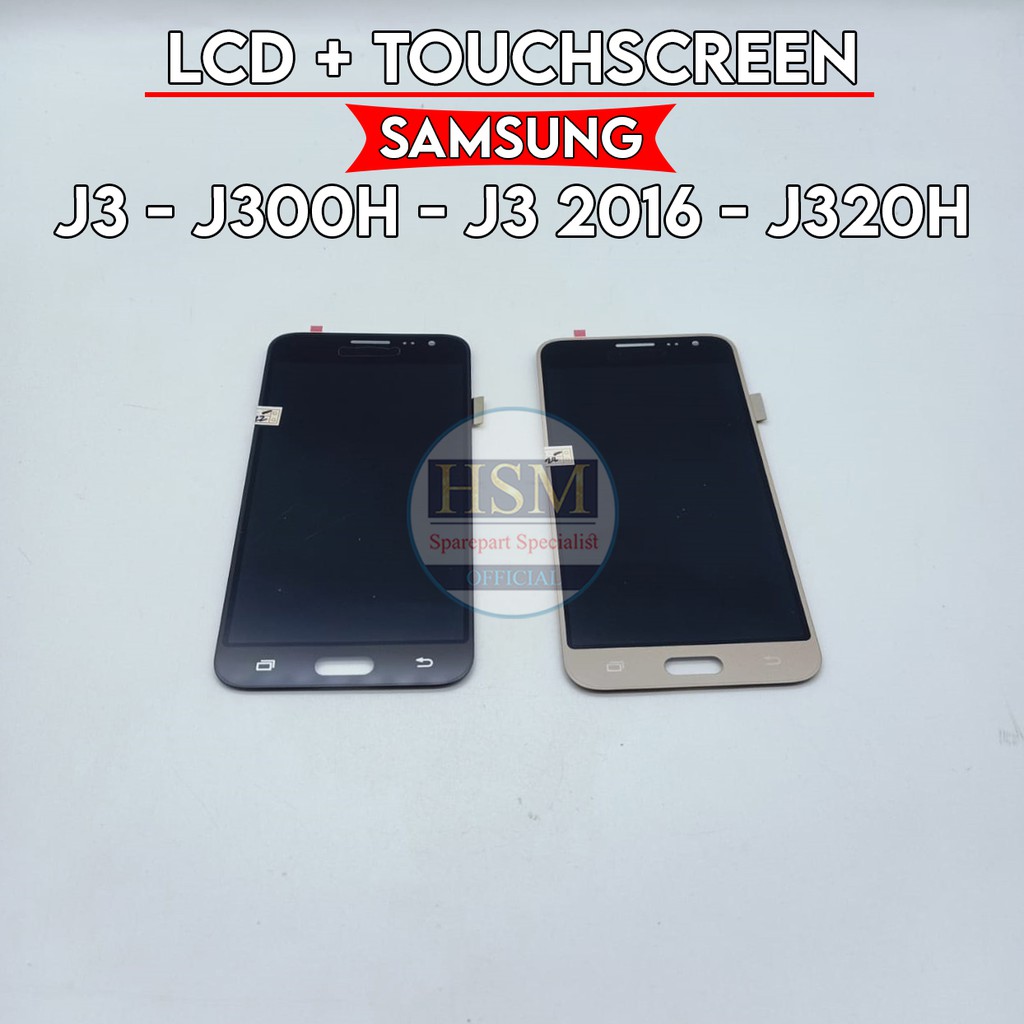 LCD SAMSUNG GALAXY J3/J300/J3 2016/J320H FULLSET + TOUCHSCREEN ORI OEM