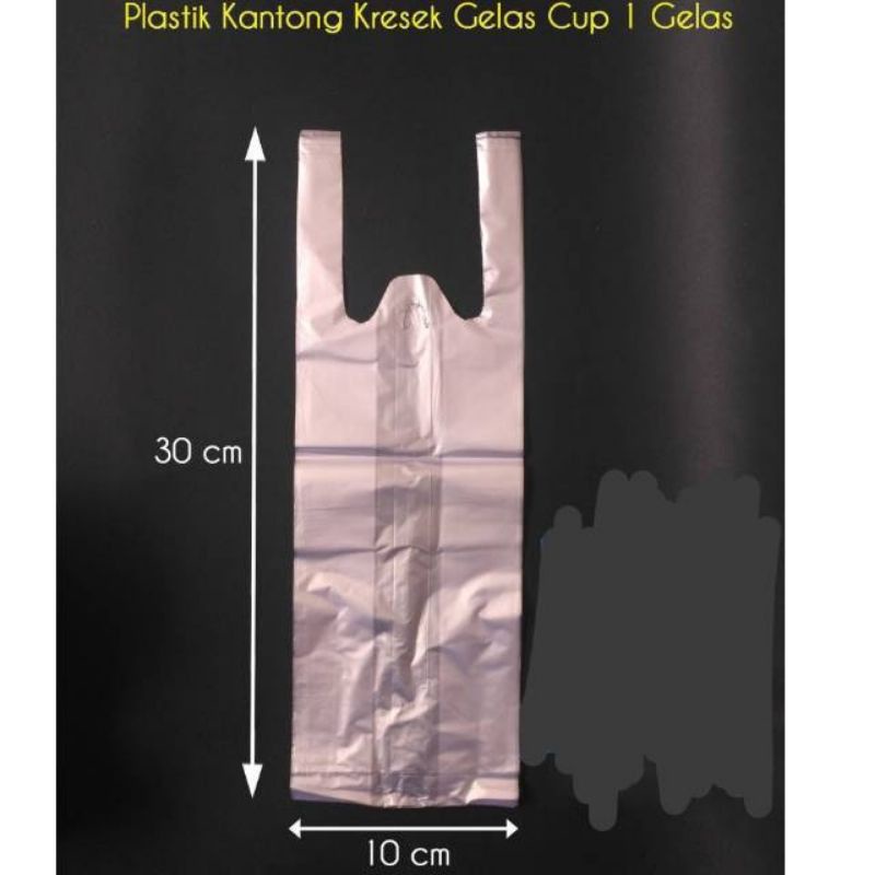 HD Kantong Plastik Gelas 1 &amp; 2 Oz PopIce / Kresek Tenteng BENING PUTIH TRANSPARAN