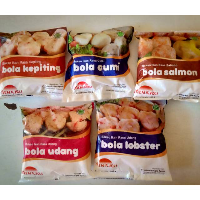 

Bola bola minaku udang. Cumi. Lobster. Salmon. Kepiting 200gr