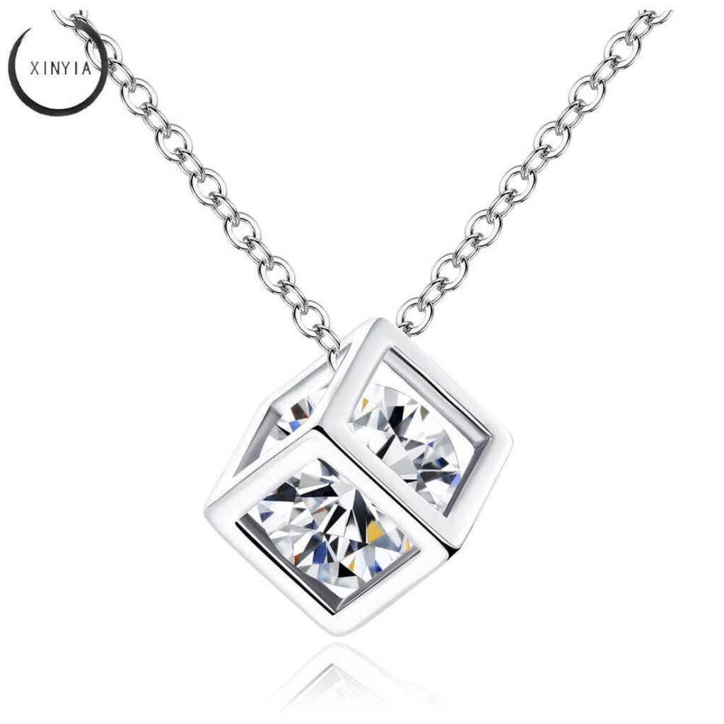 ( Fy ) COD Kalung Alloy Anti Karat Crystal Berlian Fashion Model cantik kalung import real pic B1