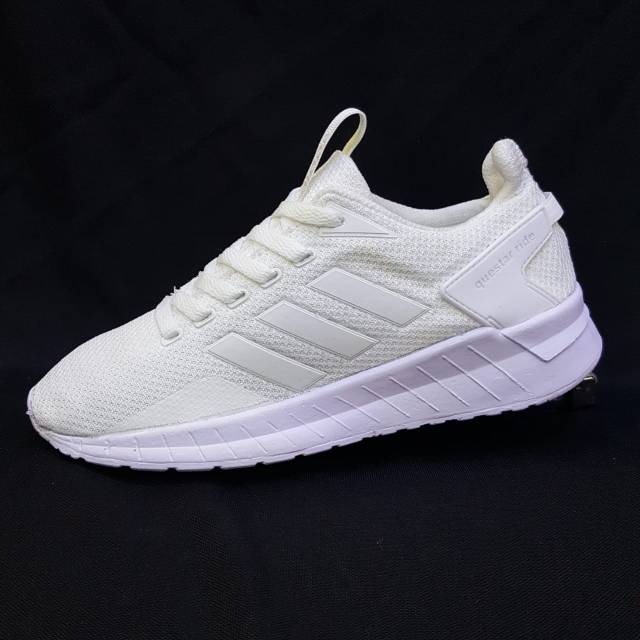 Sepatu Adidas Questar Ride Black White Hitam Putih Navy Sneakers Running Fitnes Srnam Pria Wanita