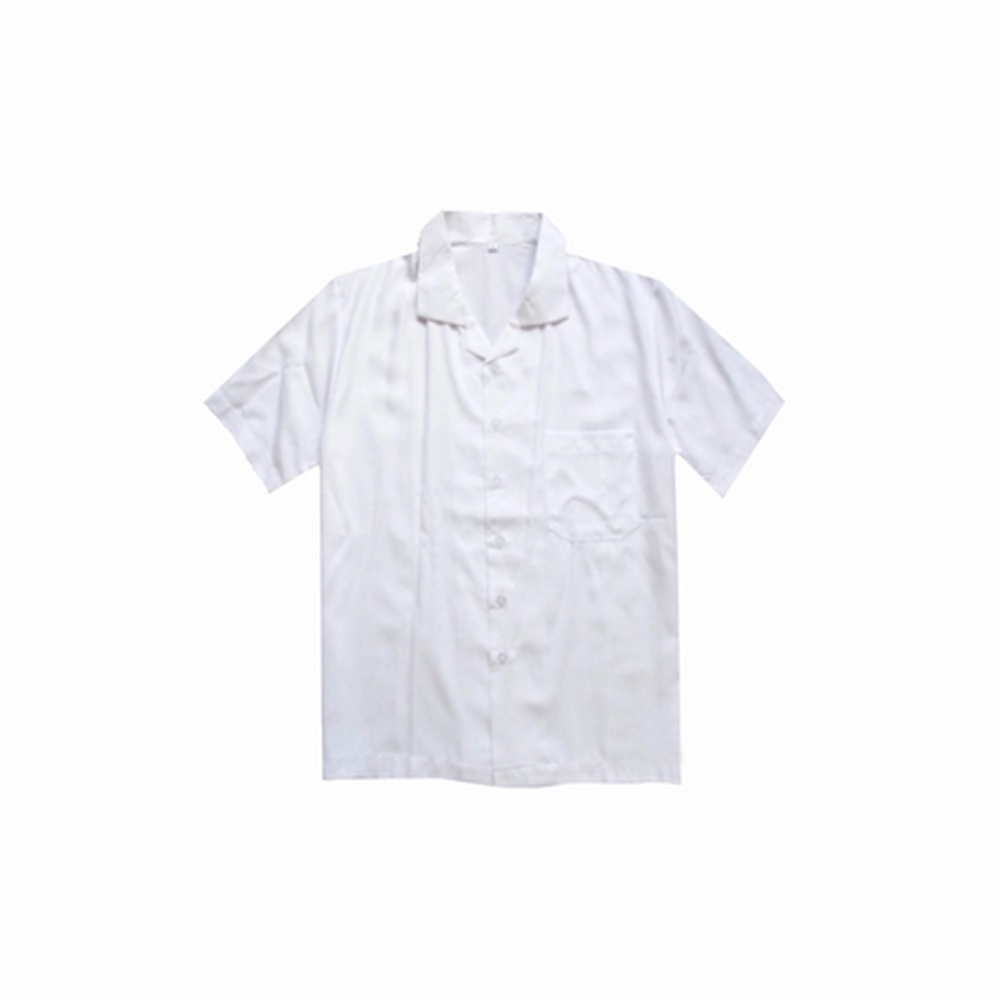 Kemeja Hawai Polos Unisex | Hawaiian Shirt | Cotton Rayon Adem &amp; Lembut | Warna White Solid