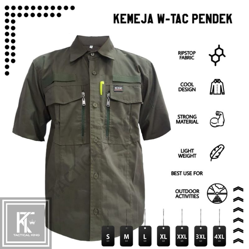 Kemeja Tactical W TAC Lengan Pendek