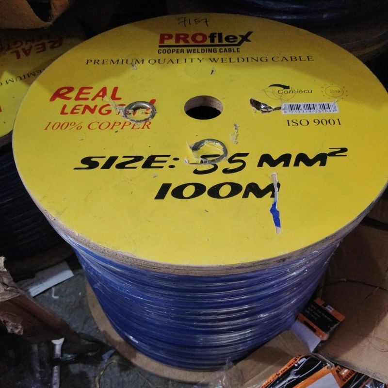 PROFLEX kabel las tembaga 35mm biru heavy duty / PROFLEX kabel las tembaga 35mm  biru heavy duty